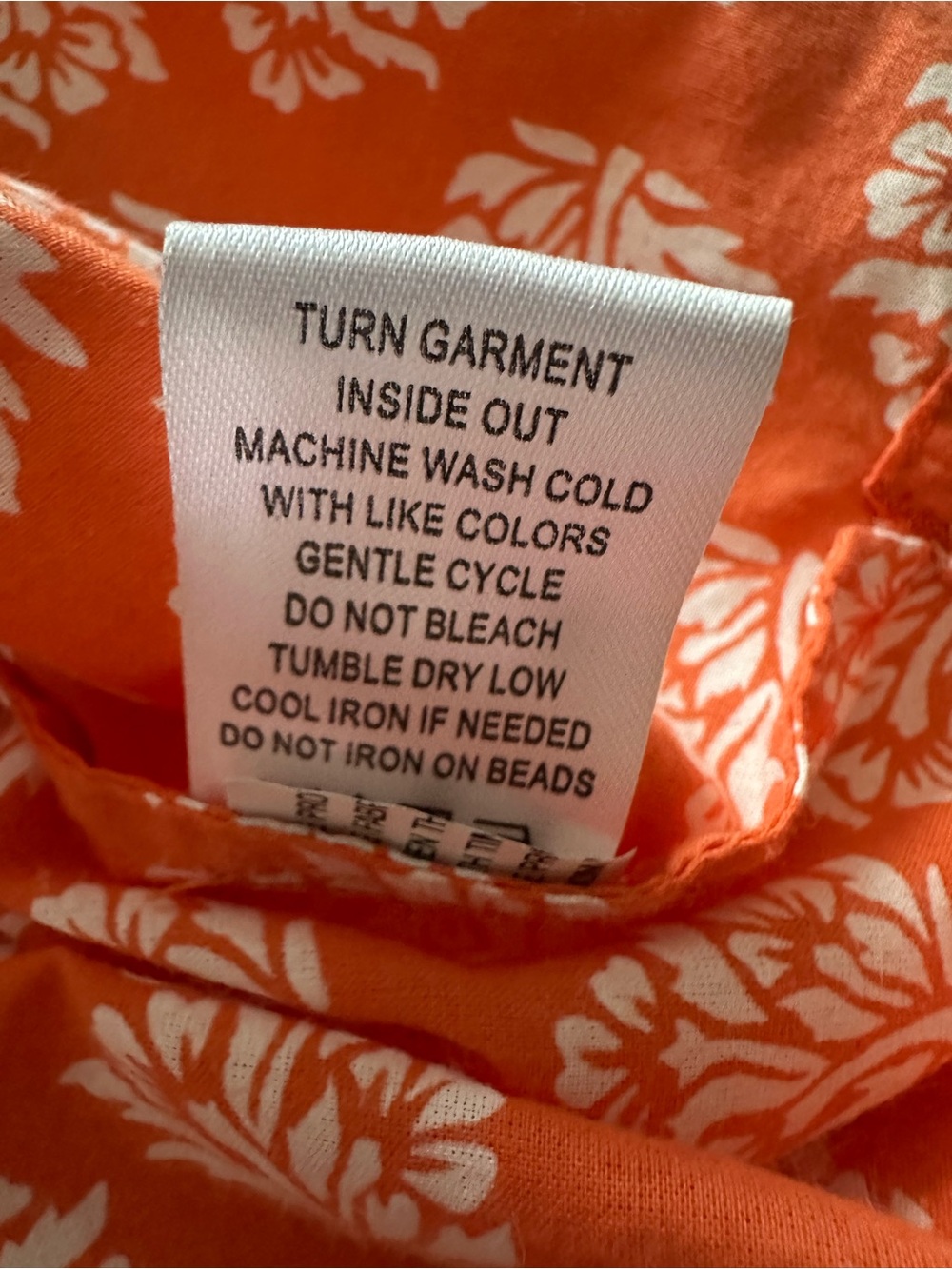 NVELOO Orange Printed Embroidered Tunic, size XL - Picture 10 of 12